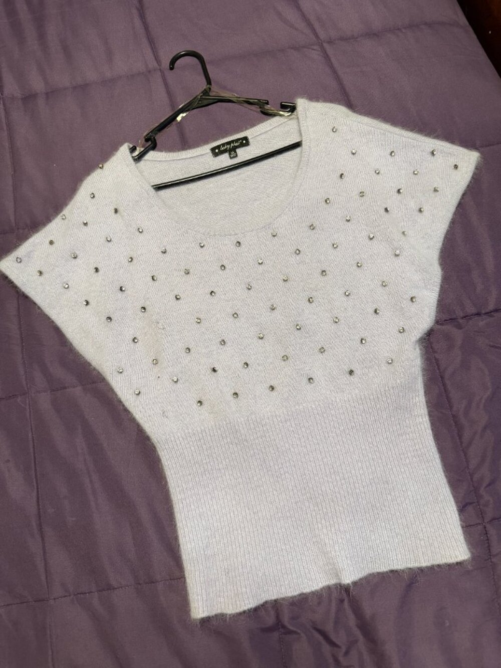 Nylon/Angora/Wool Sweater - Picture 4 of 5